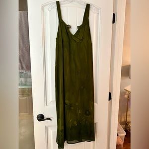 Vintage green Tessuto dress, size 10. Worn once and dry cleaned.